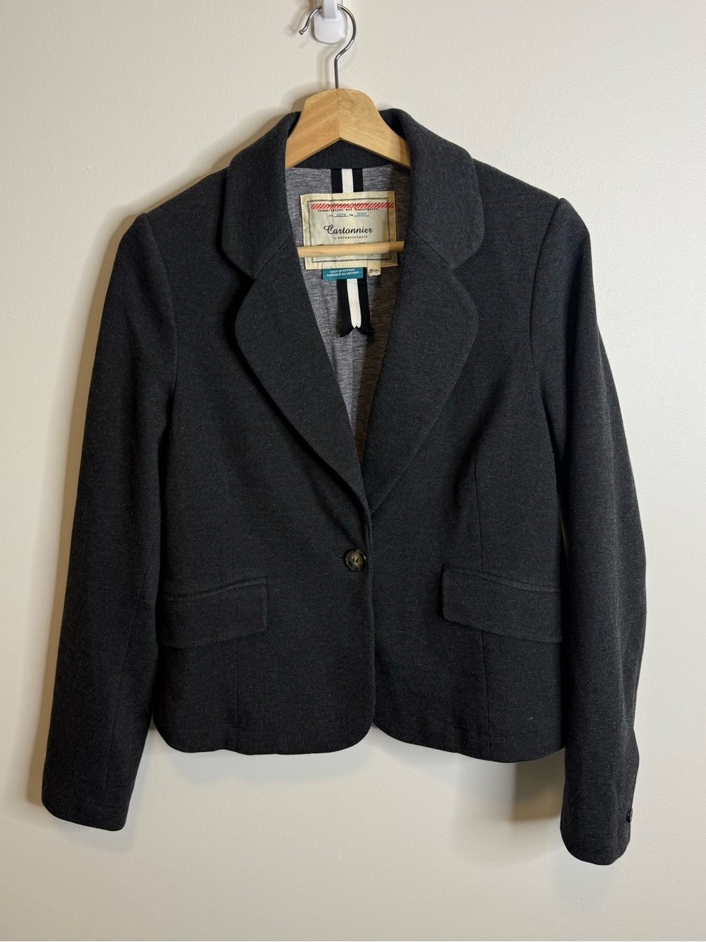 Cartonnier gray Tailored Single-Button Blazer Anthropologie
